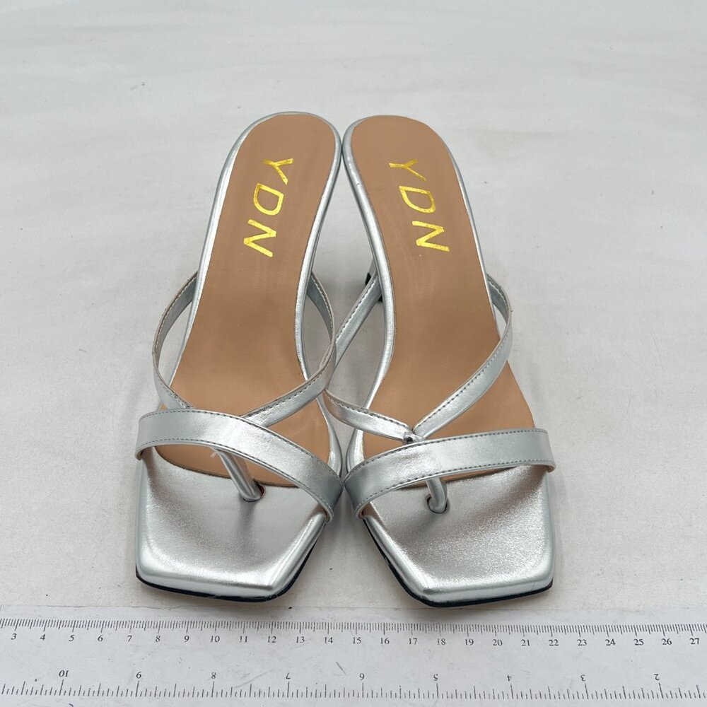 Ydn Women's Square Open Toe Sandal Slides Kitten … - image 3